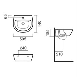 Раковина подвесная 50 Sanitana KAPA / POP ART - фото 75141