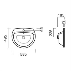 Раковина встраиваемая Sanitana KAPA / POP ART - фото 75149