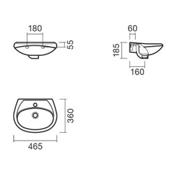 Раковина подвесная 45 Sanitana MUNIQUE - фото 75250