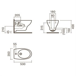 Биде подвесное Sanitana POP - фото 75303