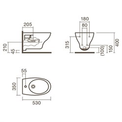 Биде подвесное Sanitana POP - фото 75305