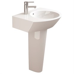 Раковина подвесная 58 левая Sanitana POP с пьедесталом - фото 75380