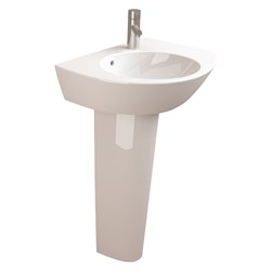 Раковина подвесная 58 правая Sanitana POP с пьедесталом - фото 75388