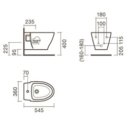 Биде подвесное Sanitana POP ART - фото 75444