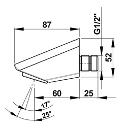 Настенная душевая головка Presto 29110 с настраиваемым аэратором - фото 75861