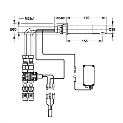 Бесконтактный смеситель Presto RIZON 52038 настенный - фото 75874