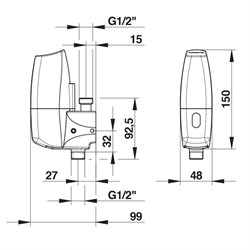 Сенсорный клапан смыва Presto SENSAO 55370 - фото 75879