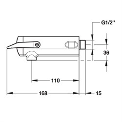 Порционный кран Presto Neo Duo S 64734 настенный - фото 75886