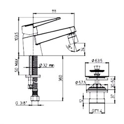 Смеситель для биде Paini Ventus 93CR3062SKM - фото 75940