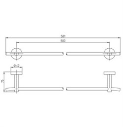 Держатель для полотенец Paini Pixel 81CR002 - фото 75943