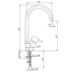Смеситель Paini Cox 78CR570PKM для кухни - фото 75967