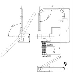Смеситель Paini Cox 78CR582KM для кухни - фото 75970