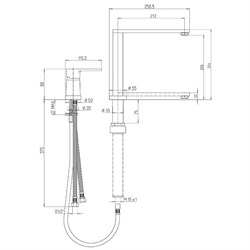 Смеситель Paini Arena 92CR569/5822FKM для кухни - фото 75975