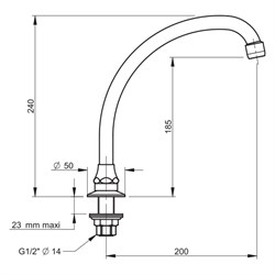 Настольный излив Presto 70091 - фото 75991