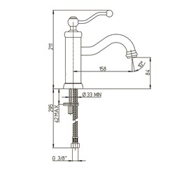 Смеситель Paini Duomo 88CR205 для раковины - фото 75993