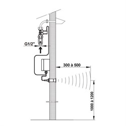 Бесконтактный кран Presto 52400 настенный - фото 76033