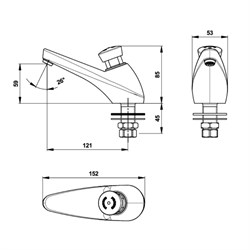 Порционный кран Presto 605 64602 - фото 76047