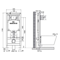 Комплект подвесного унитаза POP с сидением (микролифт) + инсталляцией и панелью управления - фото 76080