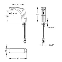 Бесконтактный смеситель Presto Nova 55389 - фото 76110