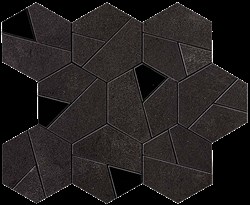 мозаика BOOST TARMAC MOSAICO HEX BLACK 25x28,5 - фото 76158