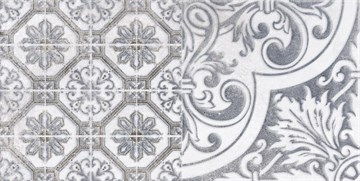 Настенная плитка декор3 Кампанилья 1641-0095 20x40 серый - фото 79528