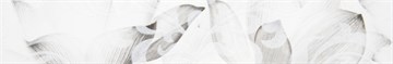 Бордюр настенный Каррарский Мрамор 1504-0145 7,5х45 цветы - фото 79540