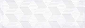 Настенная плитка декор Парижанка 1664-0184 20x60 гексагон белая - фото 79670