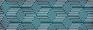 Настенная плитка декор Парижанка 1664-0185 20x60 гексагон бирюзовая - фото 79672