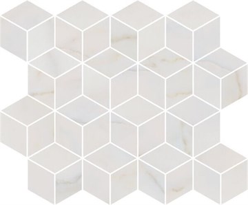 T017\14003 Декор Греппи белый мозаичный 45x37,5x1 - фото 79935