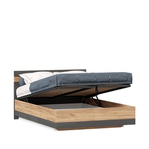 Кровать двуспальная 1400 с подъёмным механизмом Фиджи (Дуб Золотой/Антрацит)