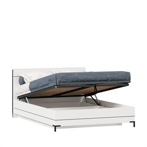 Кровать двуспальная 1400 с подъемным механизмом Норд (Белый/Статуарио)