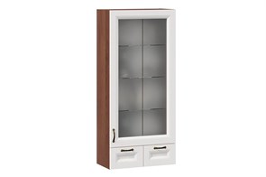 Шкаф кухонный настольный с витриной 600 Кантри (Ясень светлый)