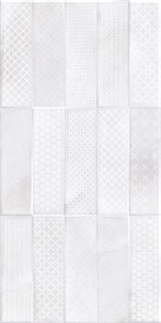 Плитка Cersanit Carly рельеф кирпичи декорированная светло-серый 29,8х59,8