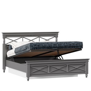 Кровать двуспальная 1600 с подъемным механизмом Амели (Оникс Серый)