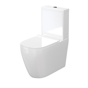 Унитаз-компакт Creto Logan L1 1001-004-WF безободковый с крышкой-сиденьем микролифт, белый
