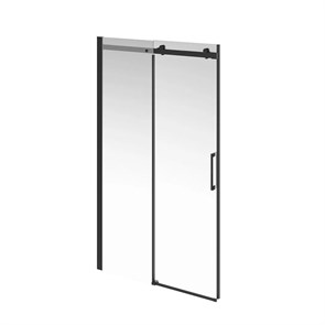 CT.120.SD.BLK.M Душевая дверь CRISTALLO, раздвижная с функцией soft close, 120х210, матовый черный