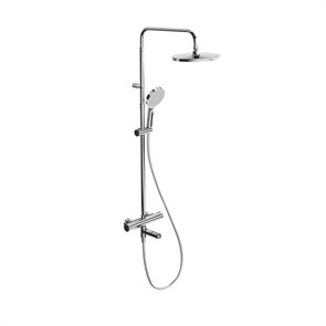 FO.302.KM.CR Душевая колонна FONTE на 3 потока с пов.изливом с термостатически смесителем, хром