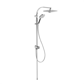 FO.102.KM.CR Душевая колонна квадратная FONTE на 2 потока без смесителя, хром