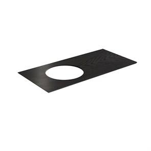 CO3.KM6012G0291R/100 Столешница из керамогранита ICONICO Манифик вуд 100 см, черная матовая, без отверстия под смеситель