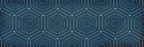 Настенная плитка декор Парижанка 1664-0180 20x60 геометрия синяя