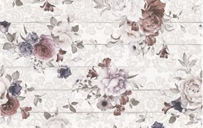 Панно настенное Шебби Шик 1606-0006 40х60 цветы (комплект из 2 шт)