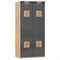 Шкаф двухстворчатый с декоративными накладками Фиджи (Дуб Золотой/Антрацит) - фото 105841