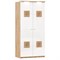 Шкаф двухстворчатый с декоративными накладками Фиджи (Дуб Золотой/Белый) - фото 105855
