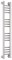 Полотенцесушитель водяной Сунержа Богема+ 100 x 15 см, 00-0220-1015, прямые перемычки, хром - фото 114149