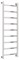 Полотенцесушитель водяной Сунержа Галант+ 120 x 40 см, 00-0200-1240, хром - фото 114181