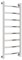 Полотенцесушитель водяной Сунержа Галант+ 100 x 40 см, 00-0200-1040, хром - фото 114390