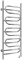 Полотенцесушитель электрический Сунержа Иллюзия 120 x 50 см, 00-0545-1250, ТЭН справа, хром - фото 114400