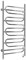 Полотенцесушитель электрический Сунержа Иллюзия 120 x 60 см, 00-0545-1260, ТЭН справа, хром - фото 114448