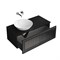 IC.100.1/BLK Тумба ICONICO подвесная 100 с рифленым стеклом, 1 ящик, черная - фото 142201 IC.100.1/BLK Тумба ICONICO подвесная 100 с рифленым стеклом, 1 ящик, черная - фото 142201
