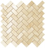 Supernova Onyx Honey Amber Herringbone Mosaic 30,5x30,5 - фото 40543